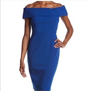 Calvin Klein Royal interview cocktail dress